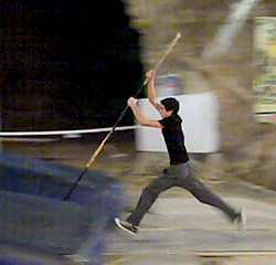 Nick at Cave practice